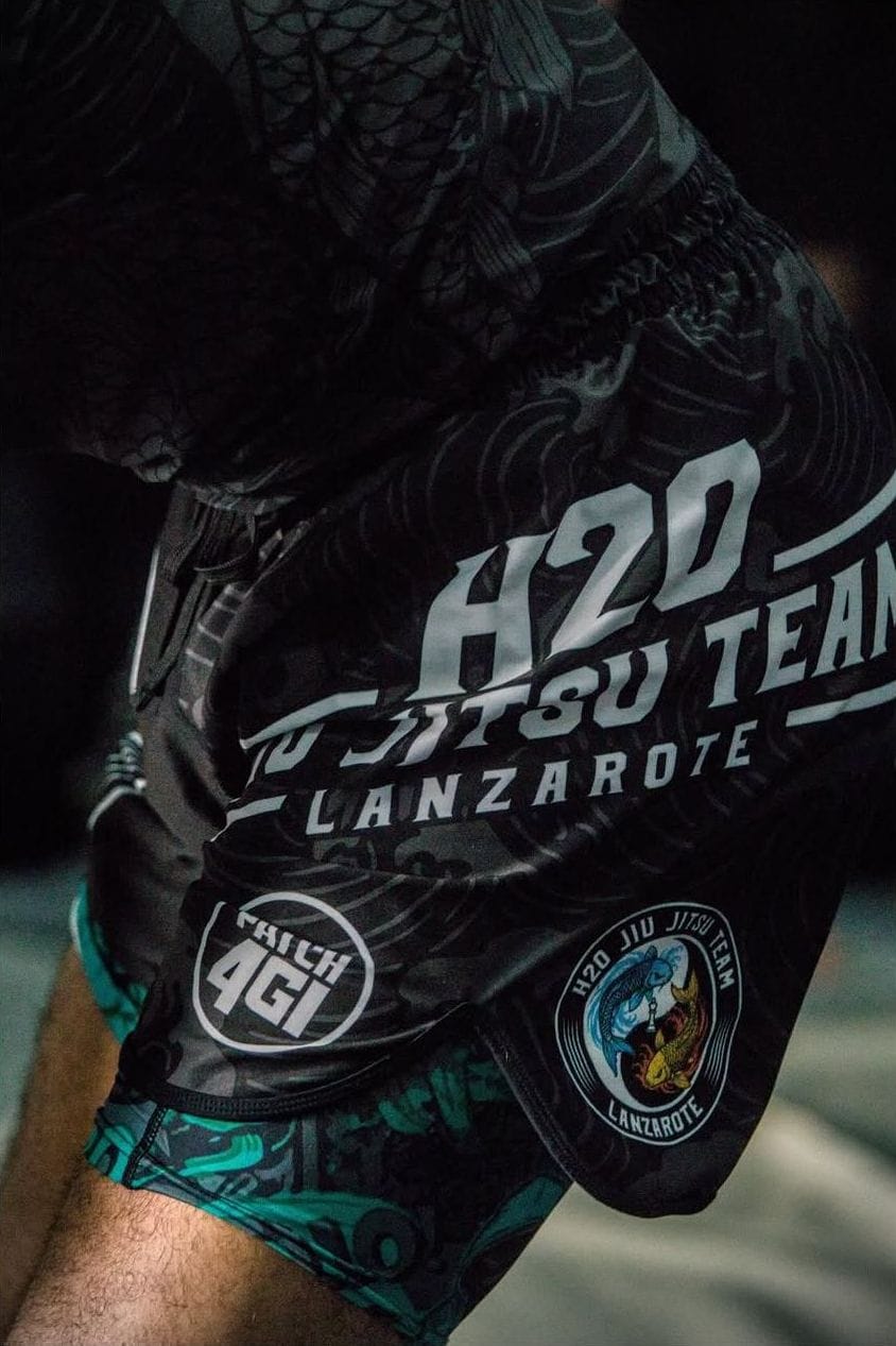 Detalle del pantalón de H2O Jiu Jitsu Team Lanzarote